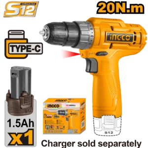 Taladro 3/8 12V 1 Bateria Sin Cargador INGCO