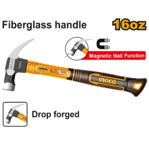 Martillo De Uña 16Oz/450Gr Magnetico M/Fibra De Vidrio Ingco