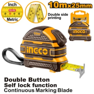 Flexometro Caucho 10Mtsx25Mm Ingco