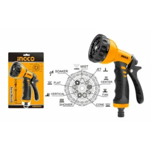 Pistola De Riego Boquilla Ajustable 3 Vias Adaptador 3/4 Ingco