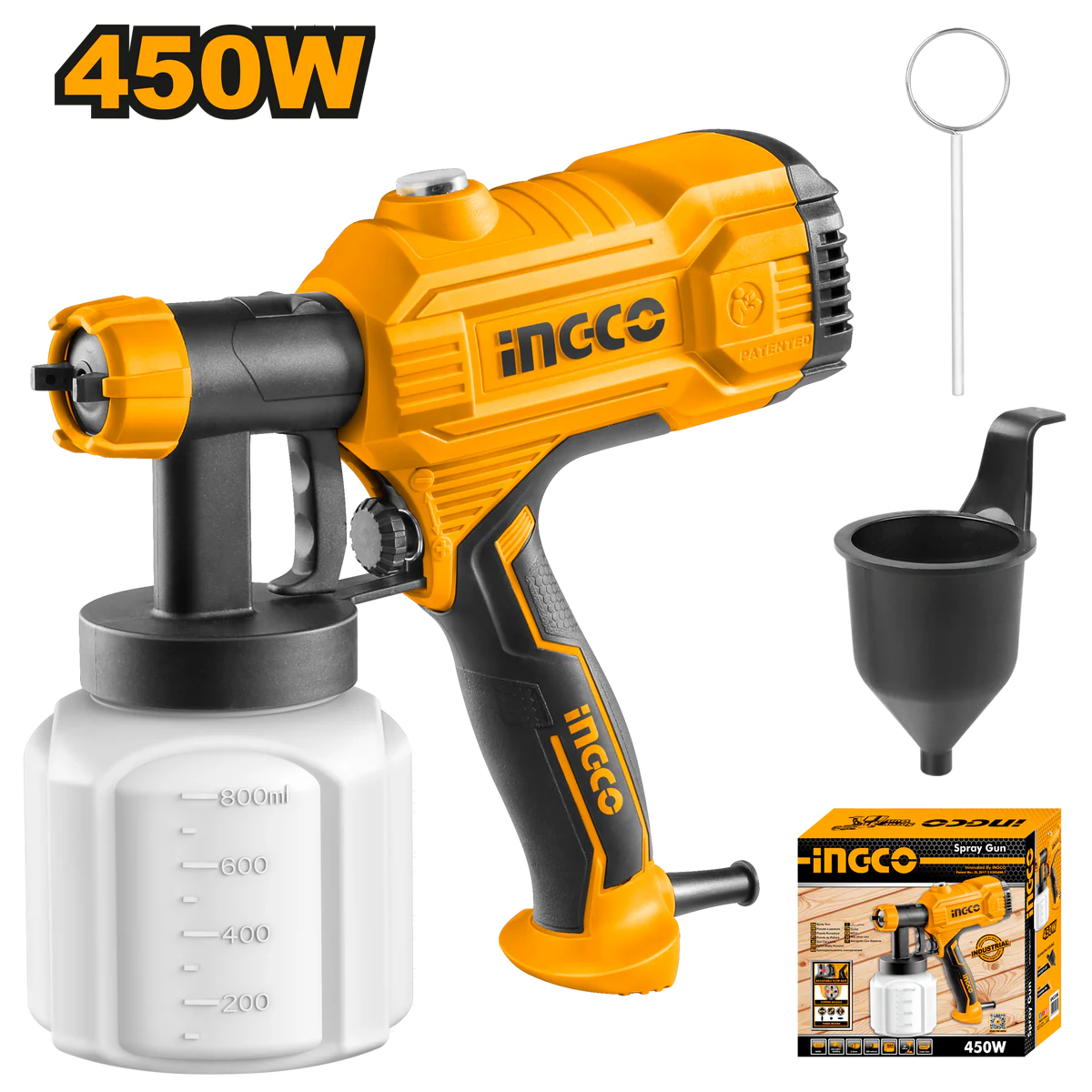 Pistola De Pintar 110/120V 450W 800Ml Ingco