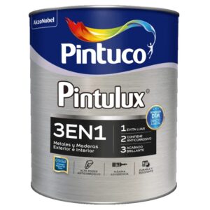 Esmalte Pintulux 3 En 1 Negro Brillante 1/4 (Pintuco) 95